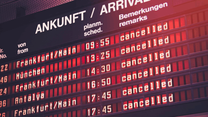 Auskunftstafel am Flughafen (über narvikk)